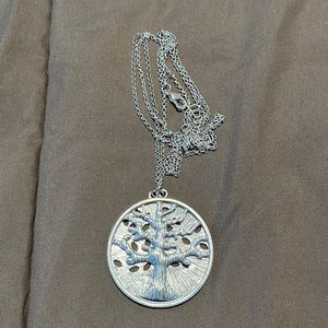 Silver tree of life necklace
